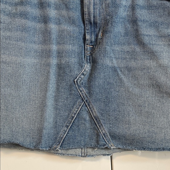 GAP Distressed Denim Mini Skirt - Blue, Size 14 - Picture 3 of 8